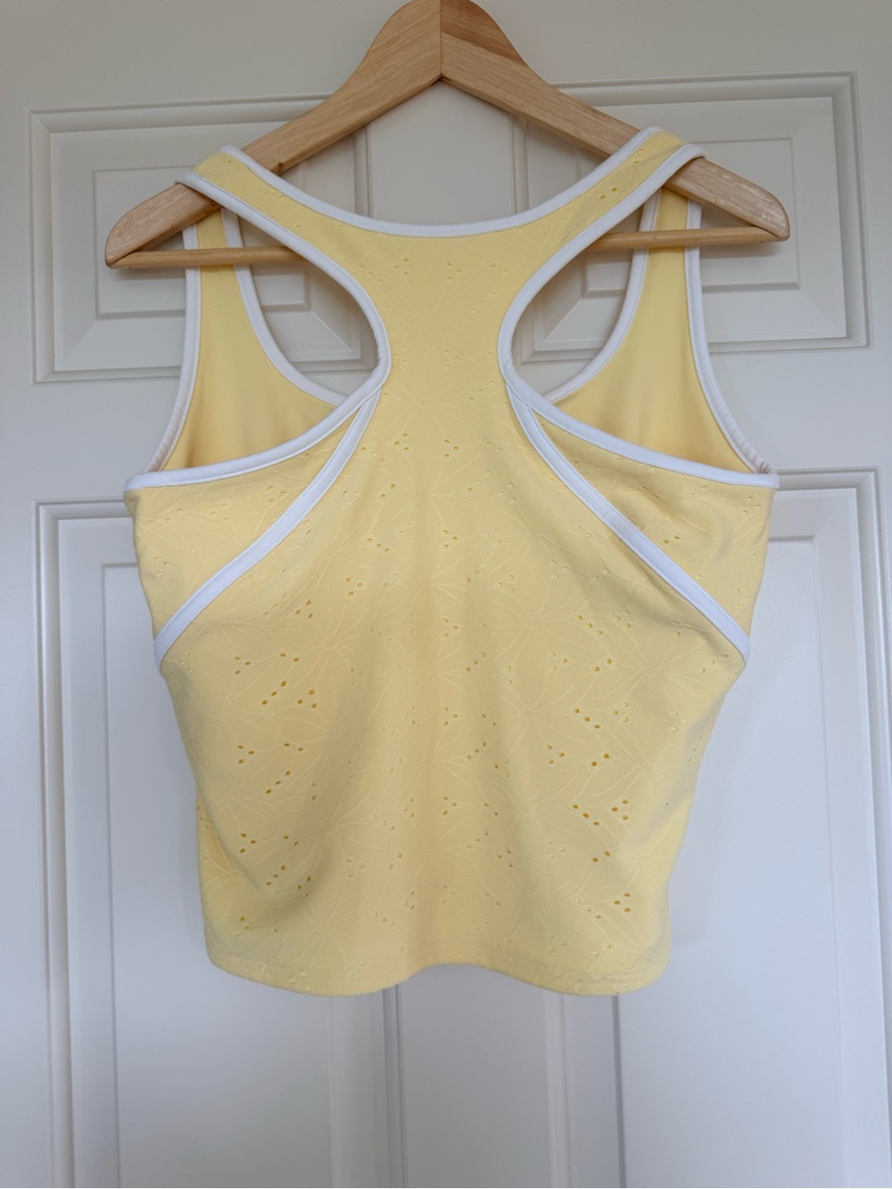 Anthropologie Daily Practice Butter Yellow Eyelet Set L NWOT - Picture 5 of 8
